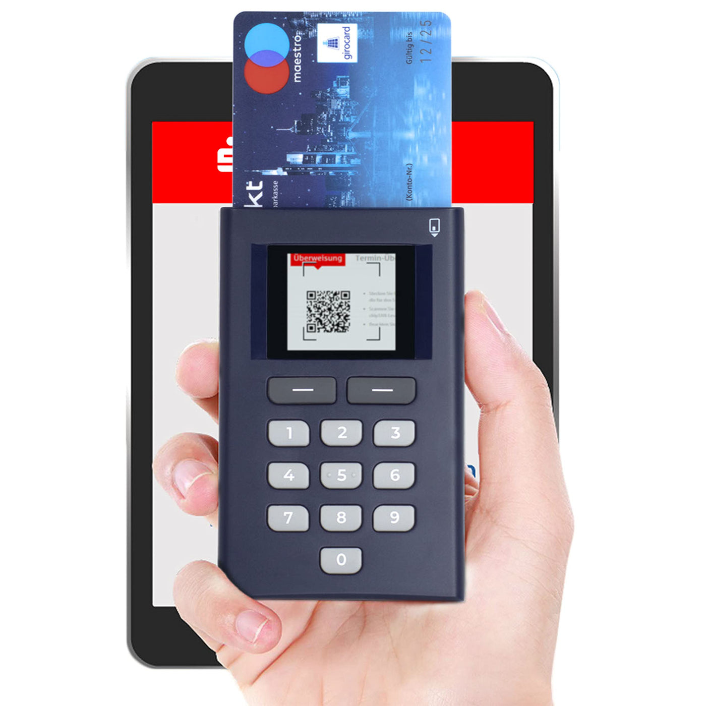 Digipass 882 Hybrid - chipTAN QR und SmartTAN Photo Generator für Online-Banking bei Sparkasse, Volksbanken und Raiffeisenbanken, BW-Bank und mehr