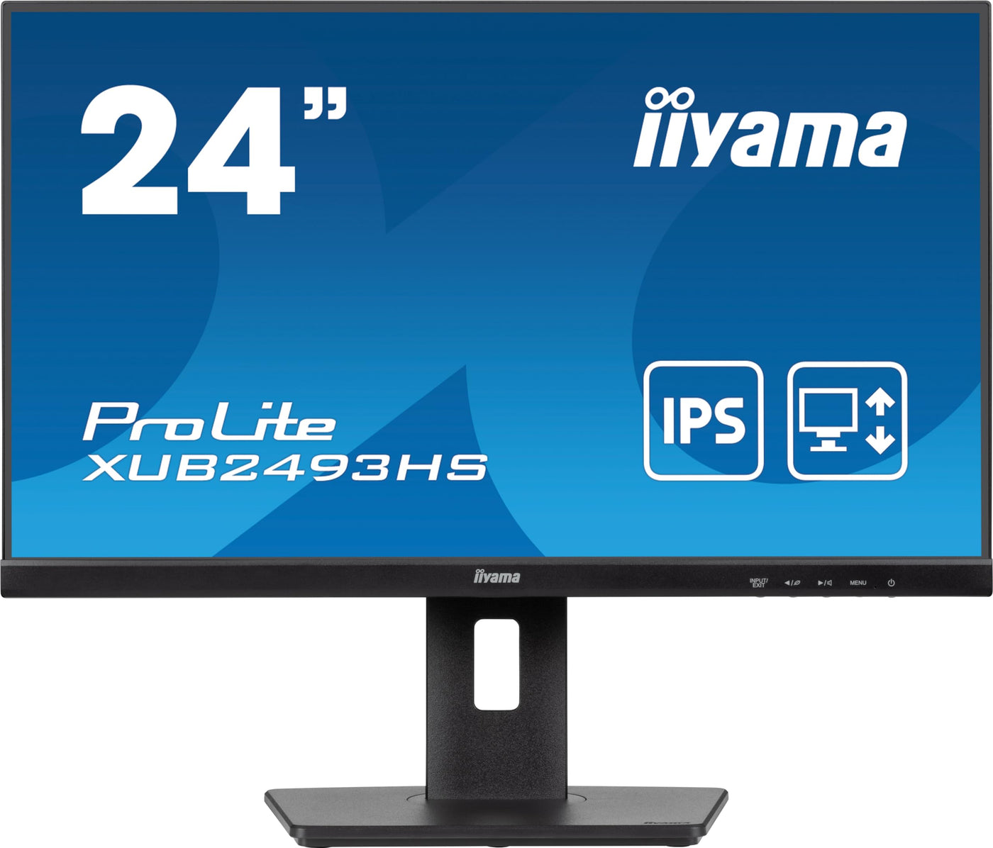 Moniteur LED IPS iiyama Prolite XUB2493HS-B6 60,5 cm 23,8" Full HD 100 Hz HDMI DP Slim-Line Réglage de la hauteur Pivot Noir