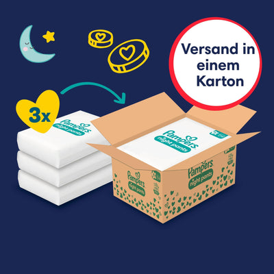 Pampers Night Windeln Pants Größe 6 (15+kg) Baby-Dry, MONATSBOX, Windelhöschen bieten zusätzlichen Schutz für die ganze Nacht, 138 Höschenwindeln