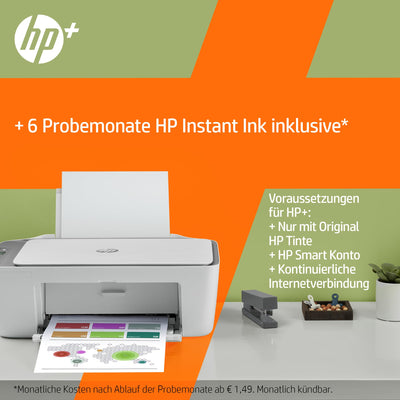 HP DeskJet 2720e Multifunktionsdrucker, 6 Monate gratis drucken mit HP Instant Ink inklusive, Drucker, Scanner, Kopierer, WLAN