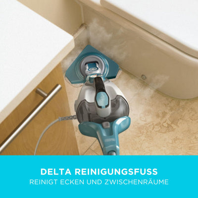 BLACK+DECKER Dampfreiniger 1600W 2in1 Dampfbesen mit Handdampfgerät (für hygienische, gründliche Sauberkeit, für die Reinigung des gesamten Haushaltes, inkl. 16-tlg. Zubehör) BHSM1615DAM