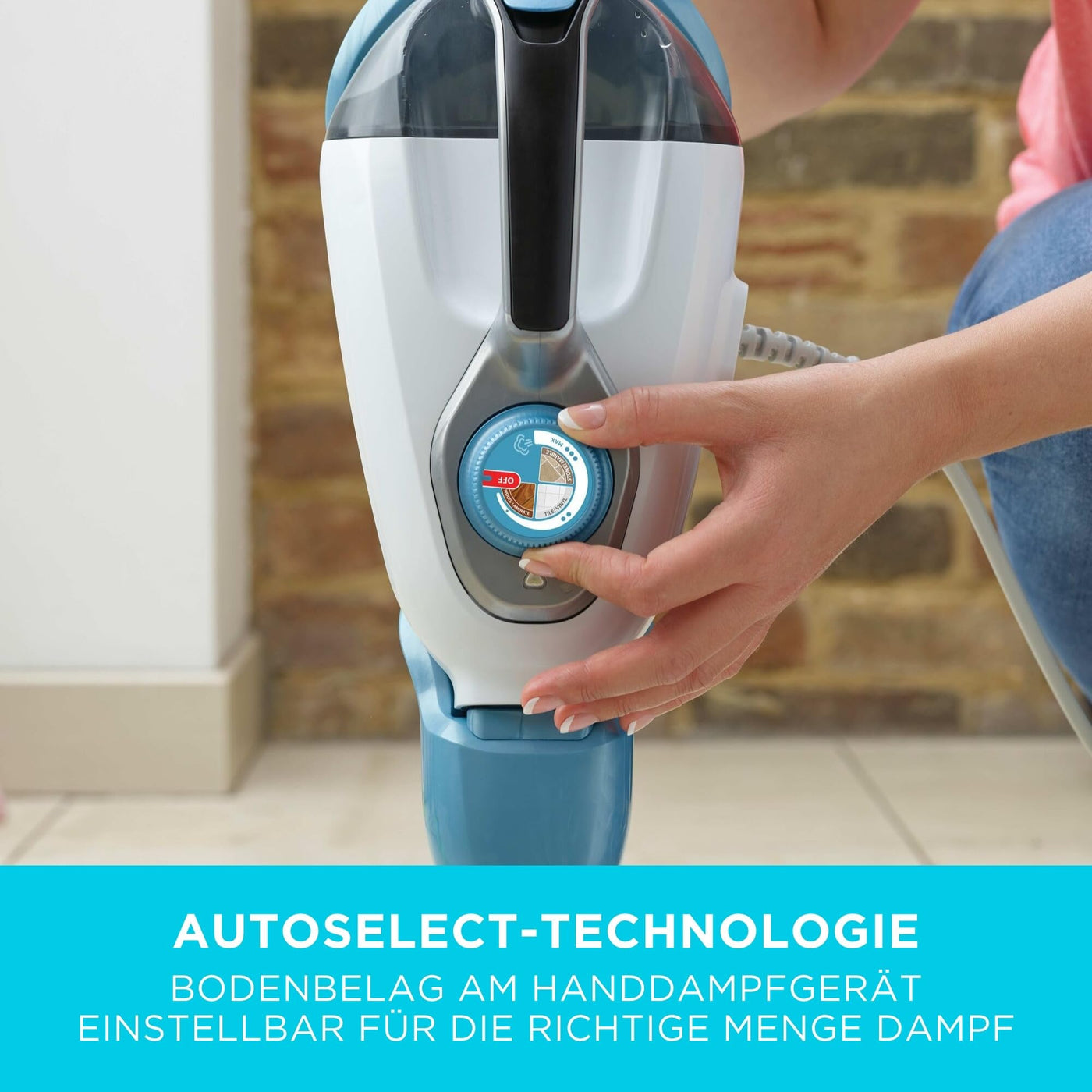 BLACK+DECKER 13-in-1 Dampfbesen Steam-Mop (mit SteaMitt Dampfhandschuh zur Oberflächenreinigung, AutoSelect-Technologie, 180° drehbarer Reinigungsfuß, inkl. 13-tlg. Zubehör) FSMH1321JSM-QS