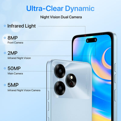 UMIDIGI G6 5G Handy Ohne Vertrag 2024, 6GB+128GB/TF 1TB, Android 13 Smartphone Ohne Vertrag, 6.57" 90Hz HD+, 50MP Kamera 5000mAh, Dimensity 6100+ 5G Simlockfreie Handys, Fingerprint/Face ID/GPS,NFC