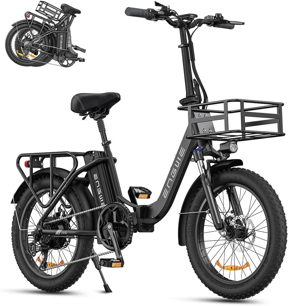 ENGWE E-Bike Klapprad Elektrofahrrad mit 20 Zoll Fat Tire, 15.6Ah Lithium-Akku für Lange Reichweite bis 140KM, 7-Gang-All-Terrain Ebike Herren für MTB, Strand & Schnee