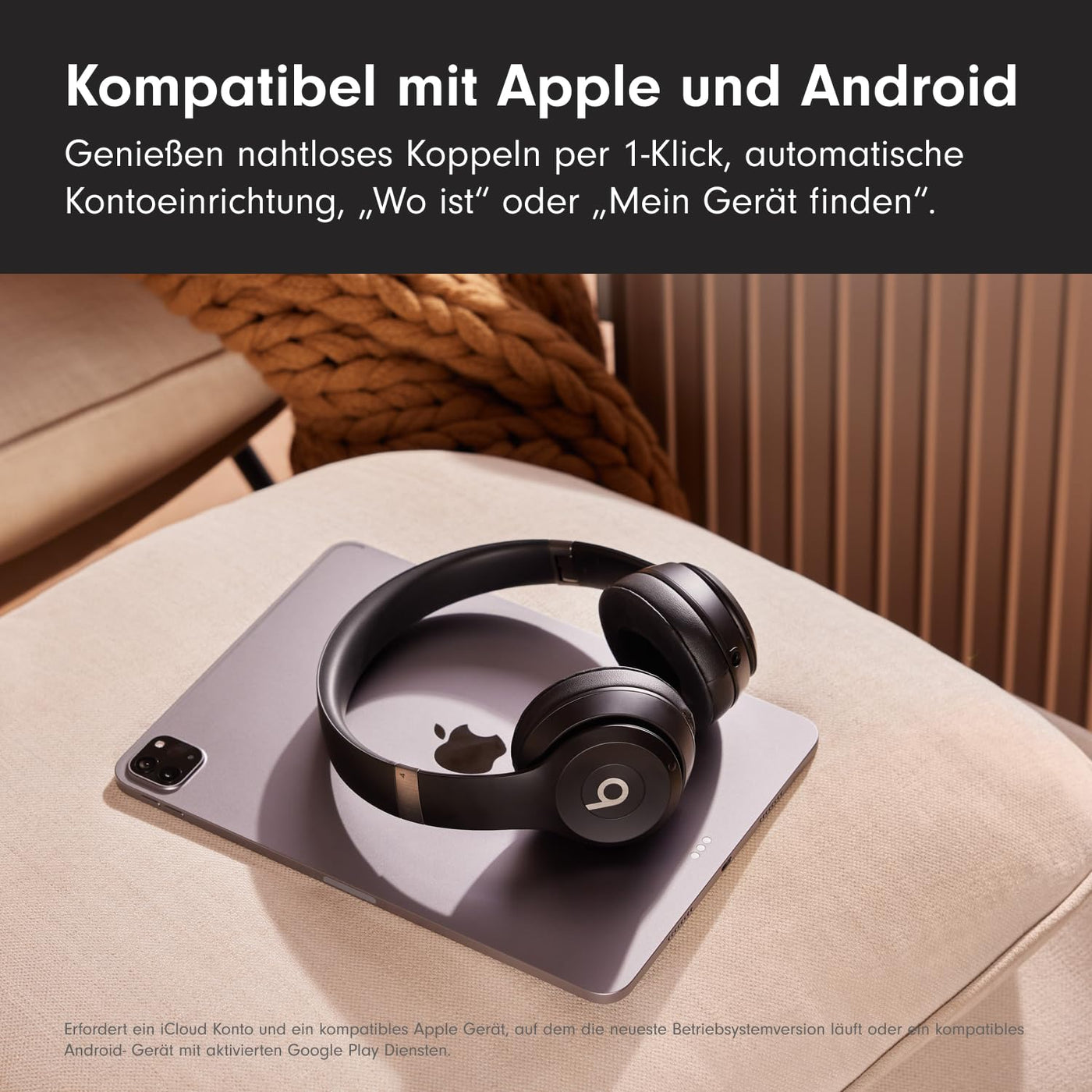 beats Solo 4 - Kabelloser Bluetooth On-Ear Kopfhörer, Apple & Android kompatibel, Bis zu 50 Stunden Akkulaufzeit - Mattschwarz