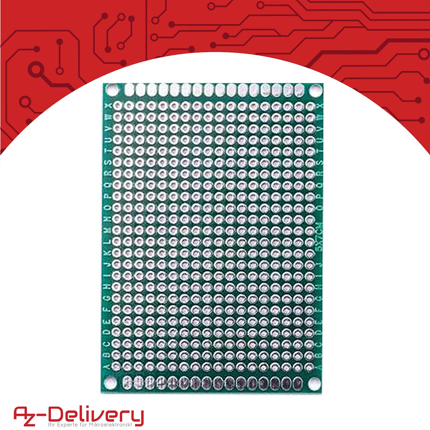 AZDelivery Set 16 x PCB Board Lochrasterplatte Lochrasterplatine Leiterplatte kompatibel mit Arduino inklusive E-Book!