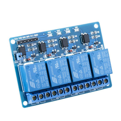 ELEGOO 4 Kanal DC 5V Relaismodul mit Optokoppler für Arduino UNO R3 1280 DSP ARM PIC AVR STM32, Blau