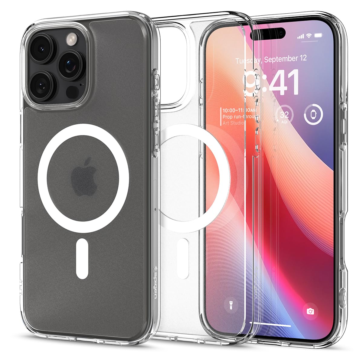 Spigen für iPhone 16 Pro Max Hülle [Verbesserte Magnestärke] Ultra Hybrid MagFit Case Handyhülle Kompatibel mit MagSafe -Frost Clear