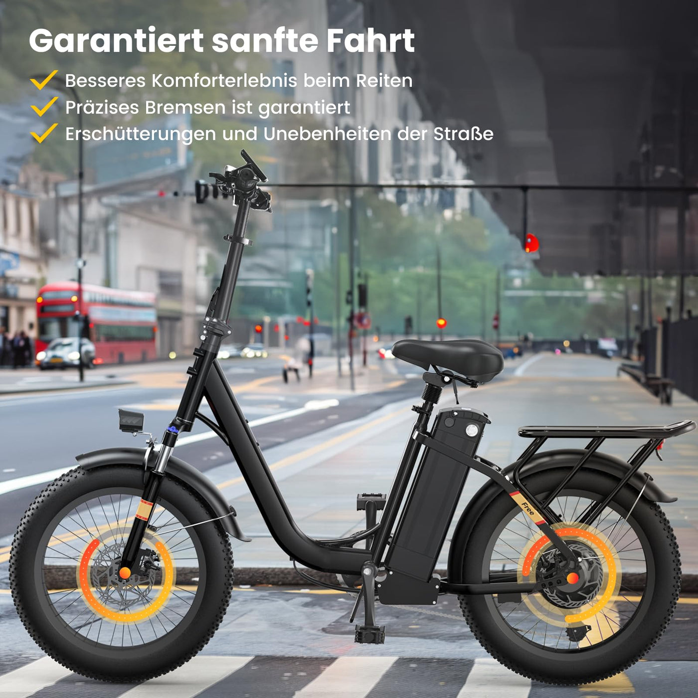 Finbike E Bike mit 48V 15.6Ah Abnehmbare Akku,20 * 3.0 Zoll Fette Reifen All-Terrain Elektrofahrräder,7-Gang Getriebe mit LCD-Display,PAS-Modus Max Reichweite 120KM,Pedelec Herren Damen 25km/h 250W