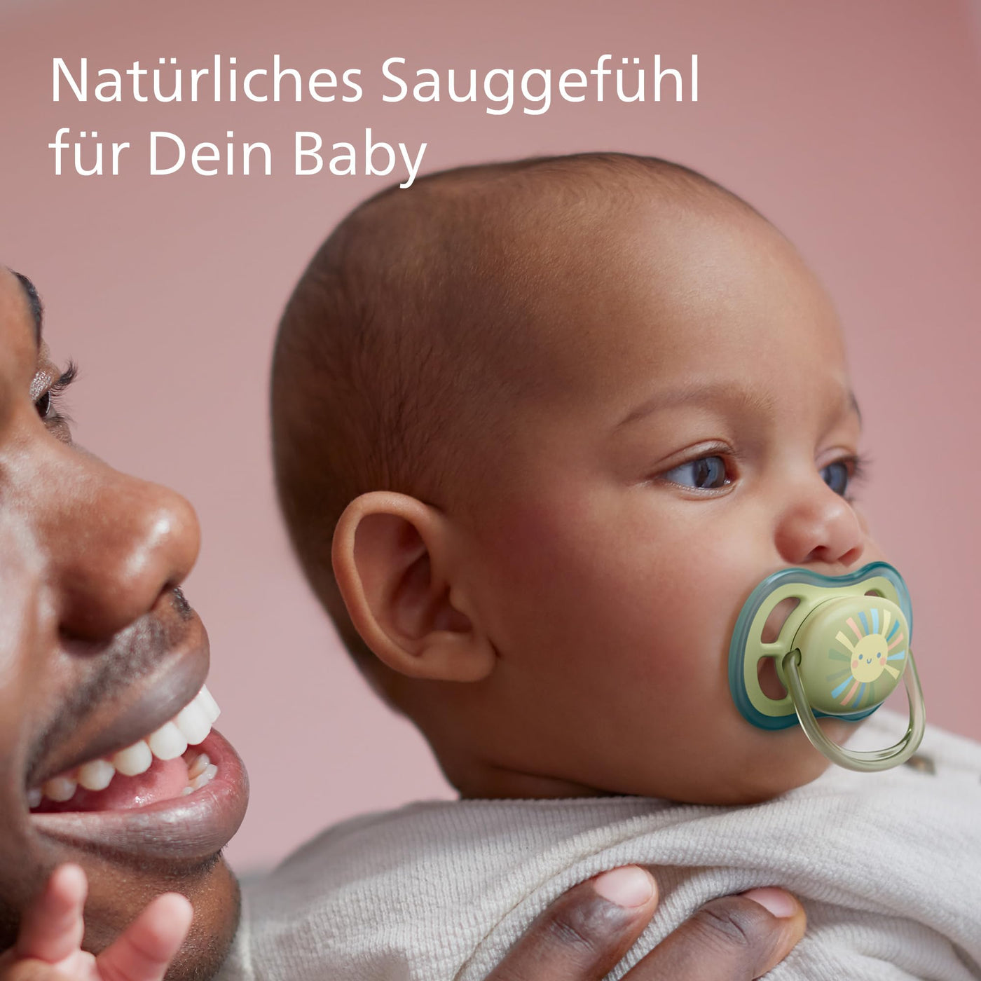 Philips Avent ultra air Schnuller - 4er Pack, BPA-freier, atmungsaktiver Schnuller für Babys von 0-6 Monaten, inklusive Transport- und Sterilisationsbox, grau/grün (Modell SCF085/65)