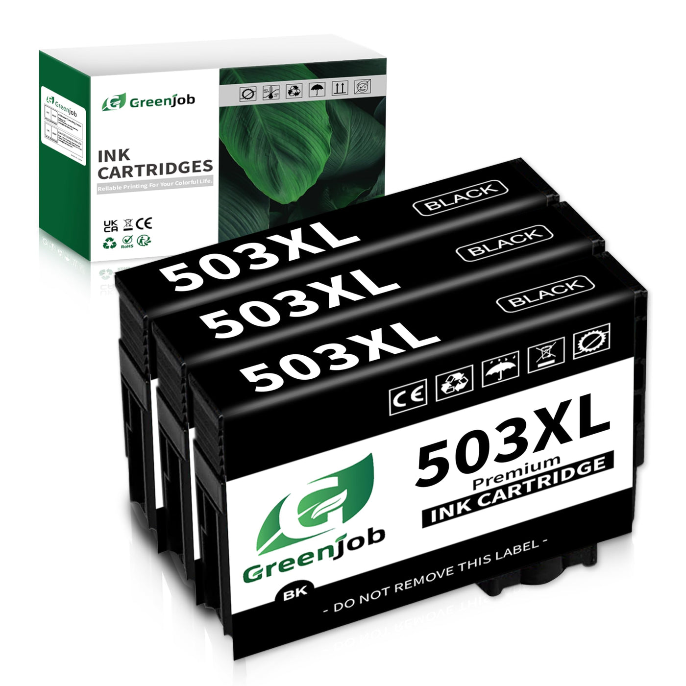 Greenjob 503XL Patronen für Epson 503 Multipack Kompatibel mit Epson Expression Home XP-5200 XP-5205 XP5200 XP5205, Workforce WF-2960 WF-2965 WF2960 WF2965 WF-2960DWF WF-2965DWF (‎‎‎‎‎‎‎3 Schwarz)