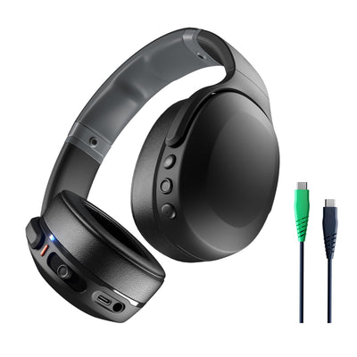 Skullcandy Crusher Evo Over-Ear Wireless-Kopfhörer mit Sensory Bass, 40 Std. Akkulaufzeit, Mikro, kompatibel mit iPhone, Android und Bluetooth-Geräten - Schwarz