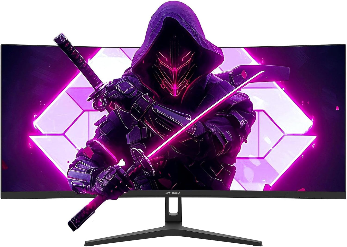 CRUA 34 Zoll Curved Gaming Monitor, WQHD 3440x1440, 165Hz, 1ms VRB, höhenverstellbar, FreeSync Premium, DP 1.4