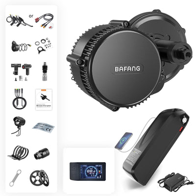 Bafang 750W 48V Middle Motor Kit E-Bike Umbausatz BBS02B, 48V13Ah Unterrohr-Akku Elektrofahrrad mit 500C Display und 44T Kettenblatt, für 68-73MM Bottom Bracket Bike