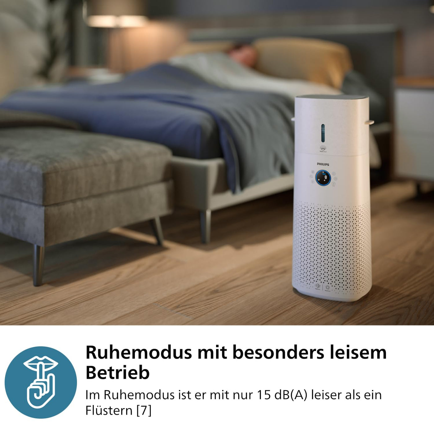 Philips 3000 Series 2-in-1-Kombigerät für Luftreinigung und -befeuchtung, 131 m2, NanoProtect HEPA- und Aktivkohlefilter entfernt 99,97% aller unsichtbaren Partikel, Weiß (AC3737/10)