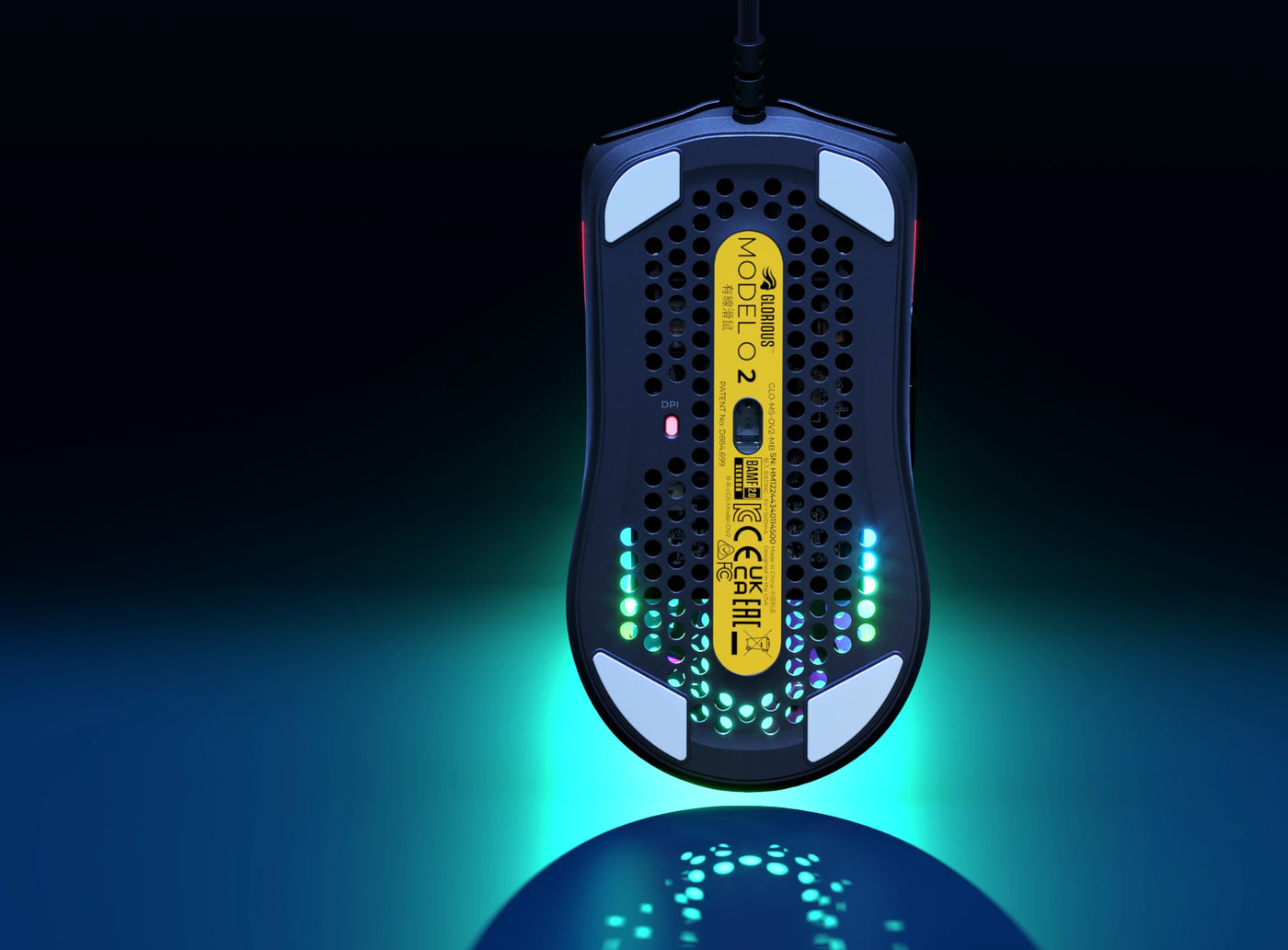 Glorious Gaming Model O 2 Wired Gaming Mouse – ultraleichte 59 g, FPS, 26.000 DPI, Motion-Sync, auf 80 Mio. Klicks ausgelegte Schalter, 6 programmierbare Tasten, beidhändig, RGB, PTFE-Füße – Schwarz