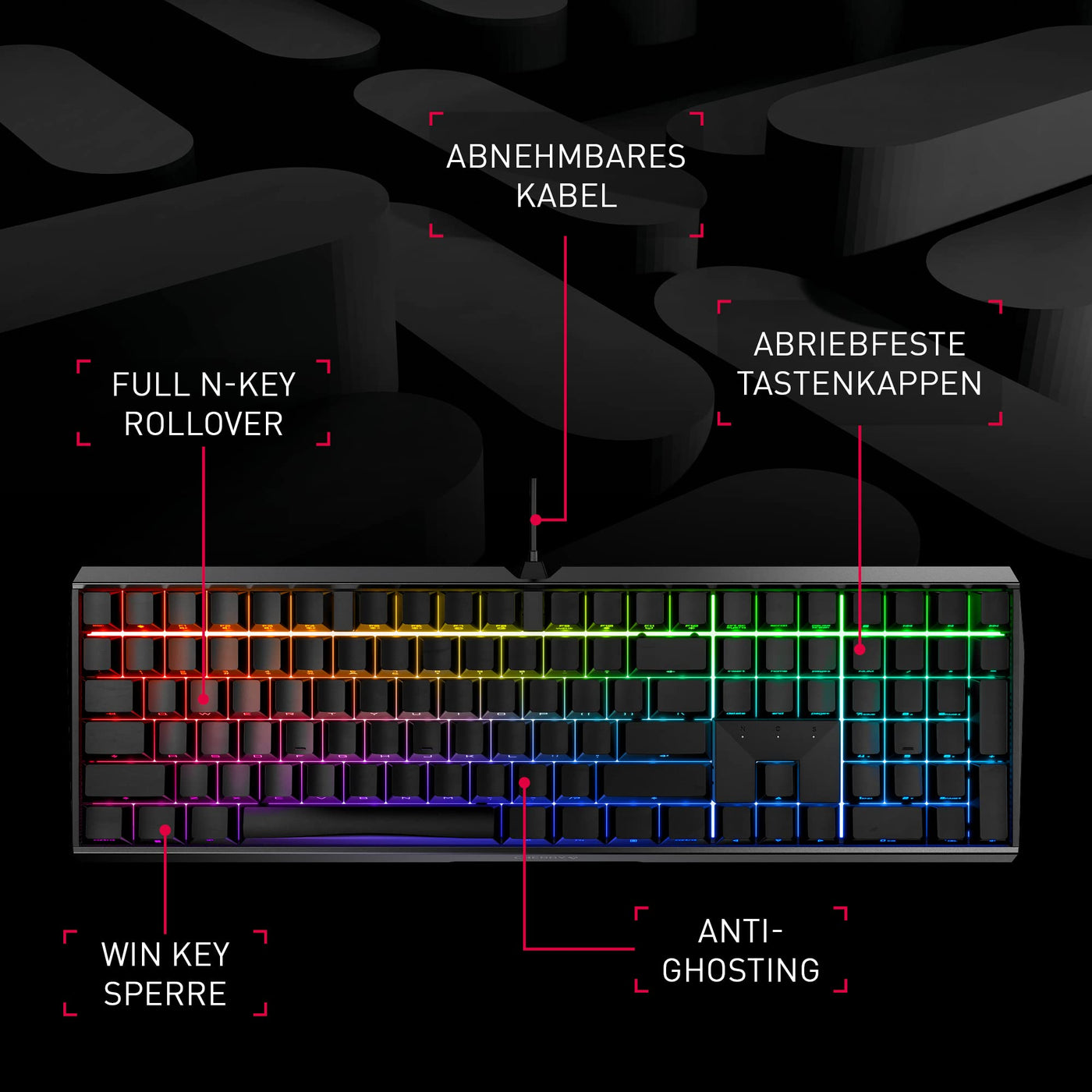 CHERRY MX BOARD 3.0 S, kabelgebundene Gaming-Tastatur mit RGB-Beleuchtung, Deutsches Layout (QWERTZ), MX BROWN Switches, Schwarz