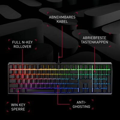 CHERRY MX BOARD 3.0 S, kabelgebundene Gaming-Tastatur mit RGB-Beleuchtung, Deutsches Layout (QWERTZ), MX BROWN Switches, Schwarz