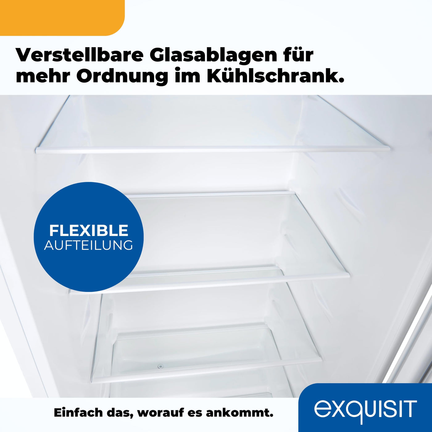 Exquisit Kühlschrank ohne Gefrierfach, Großer Kühlschrank, 5 Ablagen, 242 Liter, Vollraumkühlschrank 143 cm hoch, KS5320-V-H-040E weiss