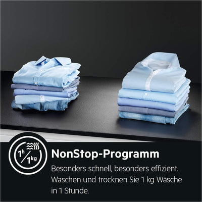 AEG L7WBA60680 Waschtrockner / DualSense - schonende Pflege / 8 kg Waschen / 5 kg Trocknen / D / energiesparend / Mengenautomatik / Nachlegefunktion / ProSteam - Auffrischfunktion / 1600 U/min