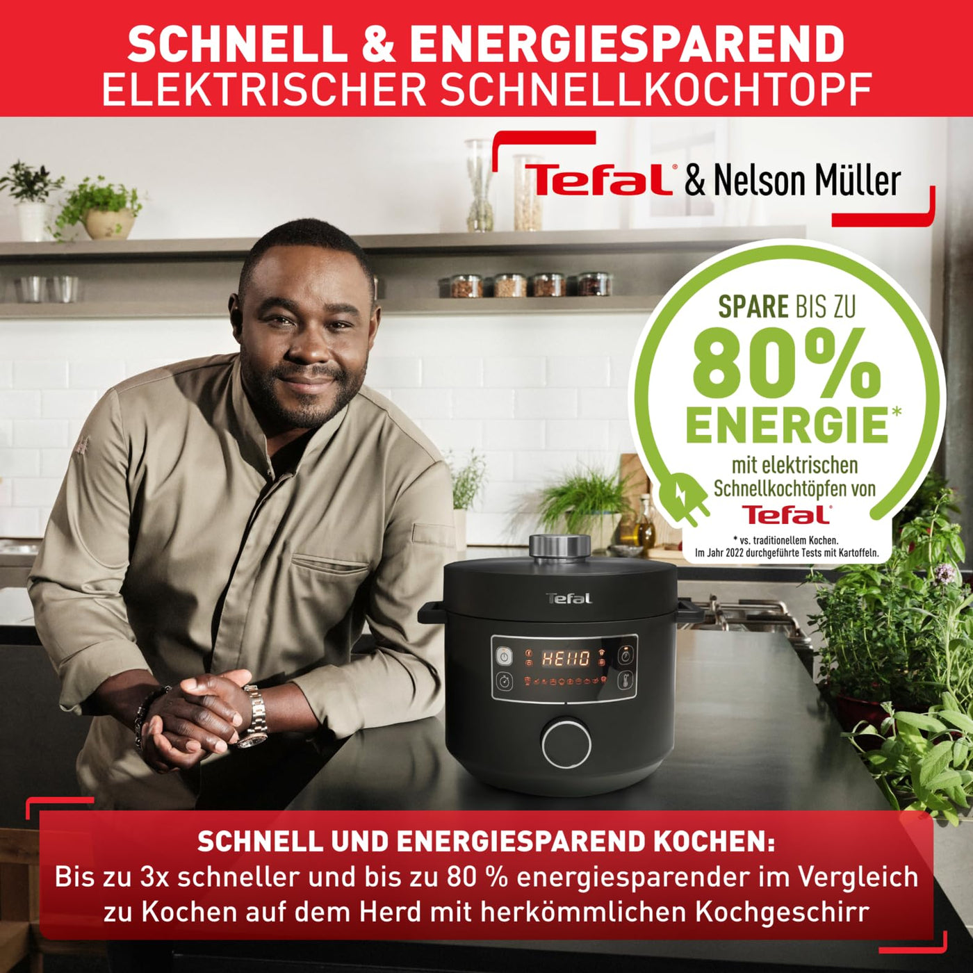 Tefal CY7548 Turbo Cuisine Multikocher, 1000, Kunststoff, 5 liters, Schwarz