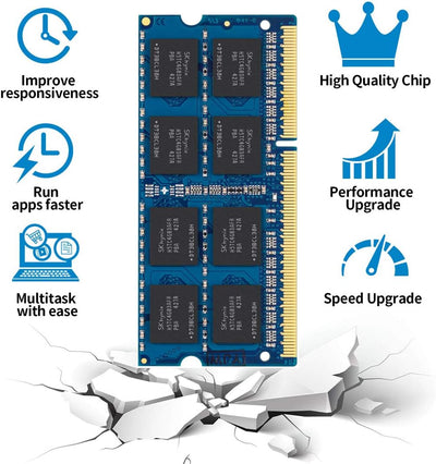 16GB Kit (2x8GB) DDR3L 1600 MHz SODIMM PC3 PC3L 12800S 8GB 204-Pin 2Rx8 DDR3 1600MHz Unbuffered Non-ECC 1.35V CL11 Dual Rank Notizbuch Arbeitsspeicher