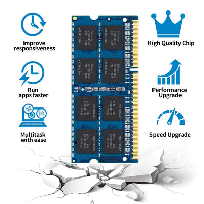 16GB Kit (2x8GB) DDR3L 1600 MHz SODIMM PC3 PC3L 12800S 8GB 204-Pin 2Rx8 DDR3 1600MHz Unbuffered Non-ECC 1.35V CL11 Dual Rank Notizbuch Arbeitsspeicher