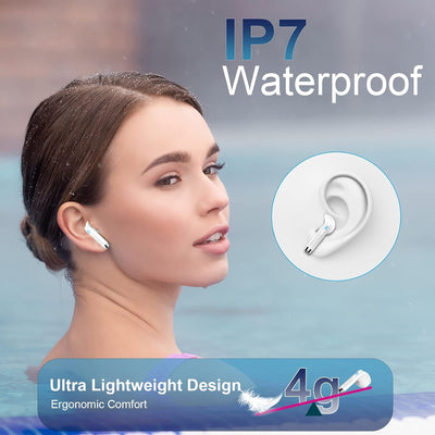 Bluetooth 5.3 Kopfhörer, In Ear Kopfhörer Kabellos mit 4 Mic, 48H Tiefer Bass Spielzeit Wireless Earbud, LED-Anzeige, Bluetooth Ohrhörer mit ENC Noise Cancelling, IP7 Wasserdicht Kopfhörer Sport USB-C