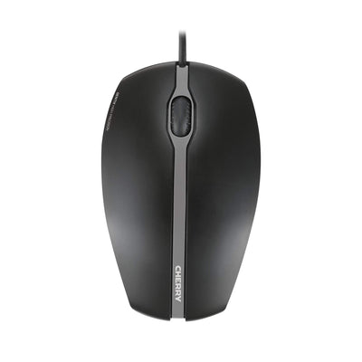 CHERRY GENTIX Corded Optical Mouse, kabelgebundene Maus mit 3 Tasten und hochauflösenden optischem 1000 DPI Sensor, geeignet für Rechts- und Linkshänder, gummierte Seiten, schwarz (Packung mit 2)