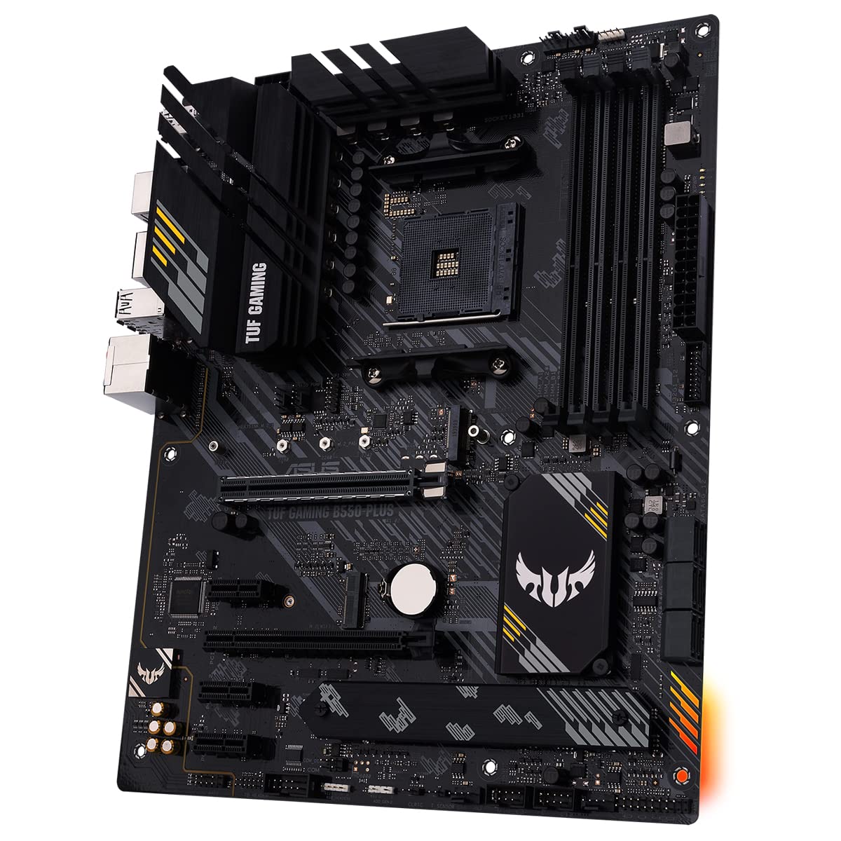 ASUS TUF Gaming B550-Plus Mainboard Sockel AM4 (ATX, Ryzen, PCIe 4.0, 2x M.2, 2Gbit/s Ethernet, SATA 6Gbit/s, USB 3.2 Gen 2 Typ-A/C, Aura Sync)