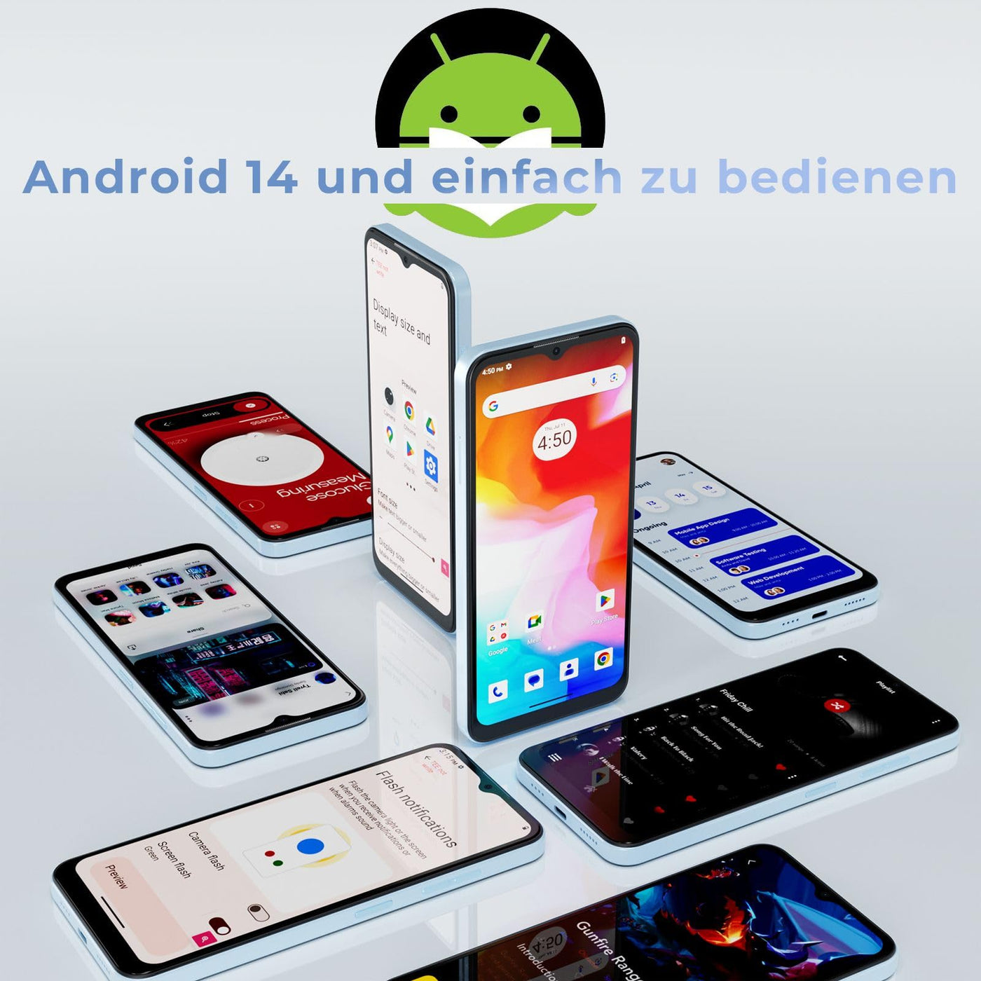 HOTWAV Note 15 Smartphone Ohne Vertrag, Android 14 Octa Core 8GB+64GB/1TB Erweiterbar Handy Ohne Vertrag, 6.6" HD+ Display 5160mAh Handy Günstig, 13MP+5MP Kamera Dual SIM 4G Simlockfreie Handys