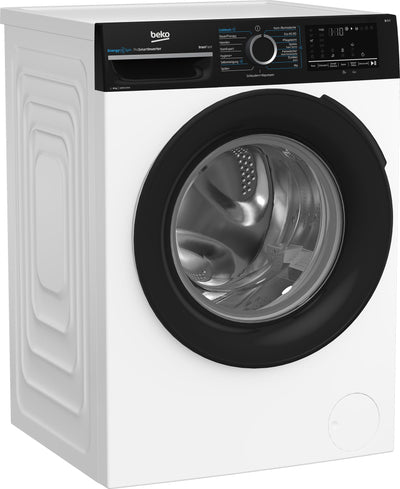 Beko BM3WFU4841W Waschvollautomat, Waschmaschine, 8 kg, EnergySpin, Schleuderwahl 1400 U/min, Dampffunktion, allergikergeeignet, Nachlegefunktion, AquaWave Schontrommel, Weiß