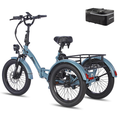 Fafrees F20 Mate E-Bike 3 Rad Klapprad für Erwachsene 48V [ Offiziell ] 18,2Ah Akku 110KM, Herren E Bike Damen 65N.m Motor, Elektrofahrräder 65N.m, E Dreirad Elektro 20 Zoll, Ebike Lastenfahrrad IPX5