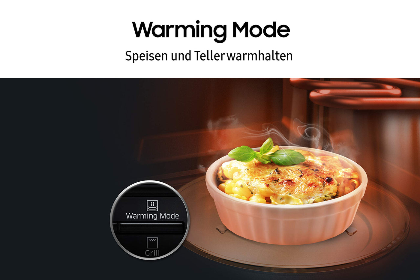 Samsung MG2AK3515AS/EG Mikrowelle mit Grill, 800 W, 23 ℓ Garraum, 48,9 cm Breite, Quick Defrost, 27 Automatikprogramme, Silber