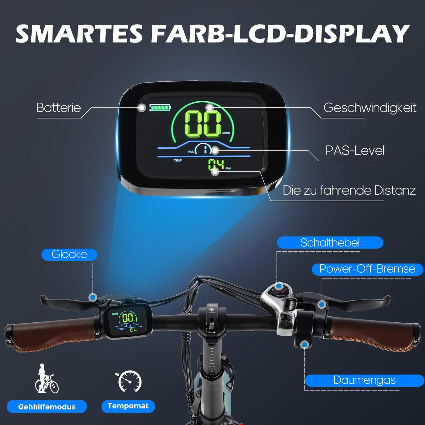 Fafrees F20 PRO E-Bike Klapprad Elektrofahrrad 20 Zoll Faltbares, 250W Motor 36V 18AH Akku, 20 * 3,0 Zoll Mountainbike Citybike Maximales Drehmoment 40 Nm