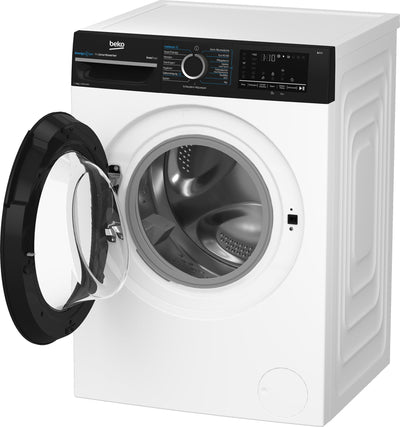 Beko BM3WFU4841W Waschvollautomat, Waschmaschine, 8 kg, EnergySpin, Schleuderwahl 1400 U/min, Dampffunktion, allergikergeeignet, Nachlegefunktion, AquaWave Schontrommel, Weiß