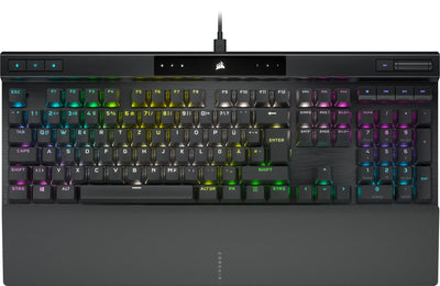 Corsair K70 PRO RGB Optisch-Mechanische Kabelgebundene Gaming-Tastatur - OPX Linear-Schalter - PBT Double-Shot-Tastenkappen - iCUE-kompatibel - QWERTZ DE - PC, Xbox - Schwarz