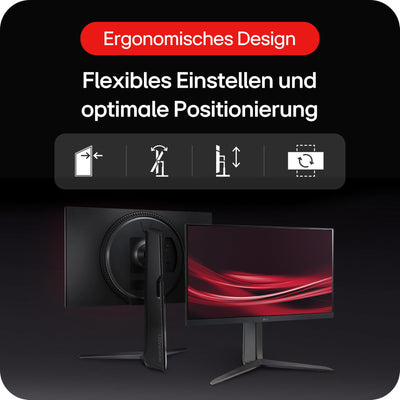 LG Electronics 24GS65F-B.AEU Ultragear™ FHD Gaming IPS-Monitor 24" (60,47cm), 1920 x 1080, 16:9, 1ms GtG, 180 Hz, HDR10, NVIDIA G-Sync™, AMD FreeSync™ - Schwarz