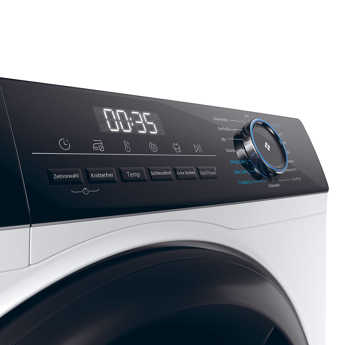 Haier I-PRO SERIE 3 HW81-NBP14939 Waschmaschine / 8 kg / A - beste Effizienz / Inverter-Motor / Dampfprogramme / XL-Trommel / Aquastop-Schlauch