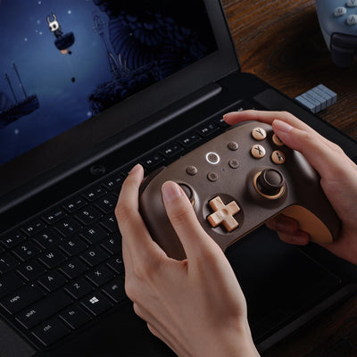 8bitdo Ultimate 2C Wireless Controller für Windows-PC und Android, mit 1000 Hz Abfragerate, Hall-Effekt-Joysticks und Hall-Triggern und Neu Belegbaren L4/R4-Stoßfängern, Turbofunktion (Brownie)