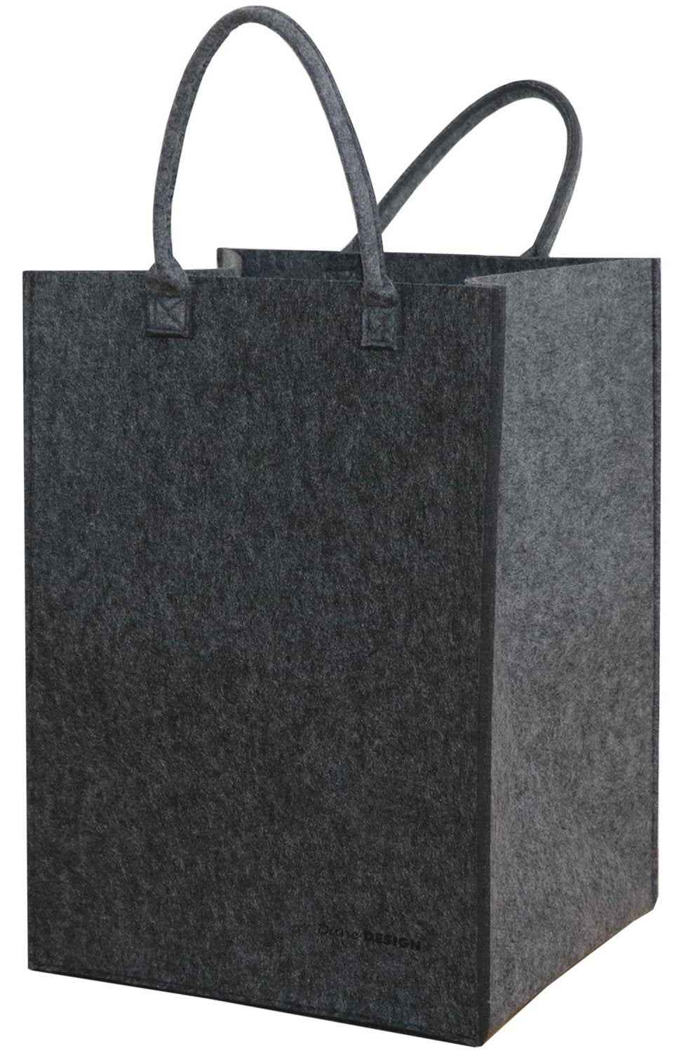 DuneDesign 100l Wäschekorb Filz Groß - Filztasche XXL Wäschekorb 60 cm hoch - Wäschesammler Filz - Holztasche für Kaminholz Groß Deckenkorb Wohnzimmer Flaschensammler Leergut Aufbewahrungskorb Filz