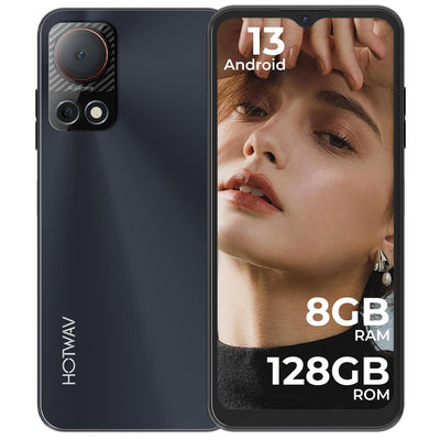 HOTWAV Note 13 Smartphone Ohne Vertrag, 5160mAh Octa Core 4GB+128GB/1TB Erweiterbar, 90Hz 6.6" HD+ Display Android 13 Günstig Smartphone 4G, 50MP Kamera Face ID Simlockfreie Handys, GPS, Fingerabdruck