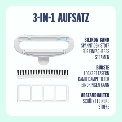 Conair Turbo ExtremeSteam Dampfglätter mit 5 EInstellungen | Dampfleistung 25g/Min. | Schnelle Aufheizzeit | 3 Aufsätze für feine und schwere Stoffe + Bügelfalten | weiß/beige