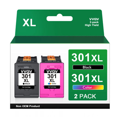 VVQV 301 XL Druckerpatronen Multipack Ersatz für HP 301 Druckerpatronen für HP 301 XL 301XL für HP Envy 4500 5530 5534 4504 DeskJet 2540 1510 2544 2549 OfficeJet 4630 4632 2620 2622 (Schwarz,Farbe)