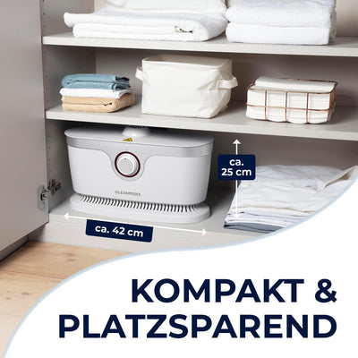 CLEANmaxx automatischer Hemdenbügler PRO | ersetzt Bügeleisen, Bügelbrett, Dampfglätter und Steamer | Bügelgerät mit Bügelpuppe für Hemden, Blusen & Shirts | innovativ & effizient, weiß