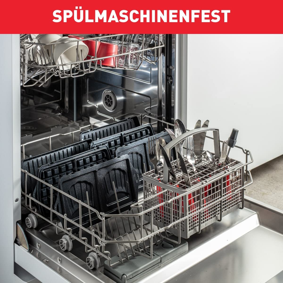 Tefal Snack Collection 4-er Set SW854D | Kombigerät | Inklusive 4 antihaftbeschichter Plattensets | Spülmaschinengeeignet | Panini, Waffeln, Sandwich, süße Küchlein | 700W |Schwarz/Edelstahl