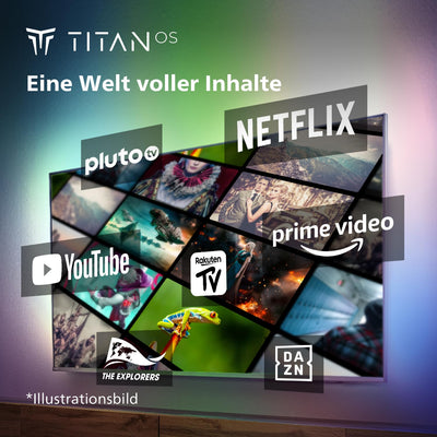 Philips Ambilight 50PUS8309 4K LED Smart TV - 50-Zoll Display mit Pixel-präziser Ultra HD, Titan OS Plattform und Dolby Atmos-Klang - Funktioniert mit Alexa und Google Sprachassistent – Matt Schwarz