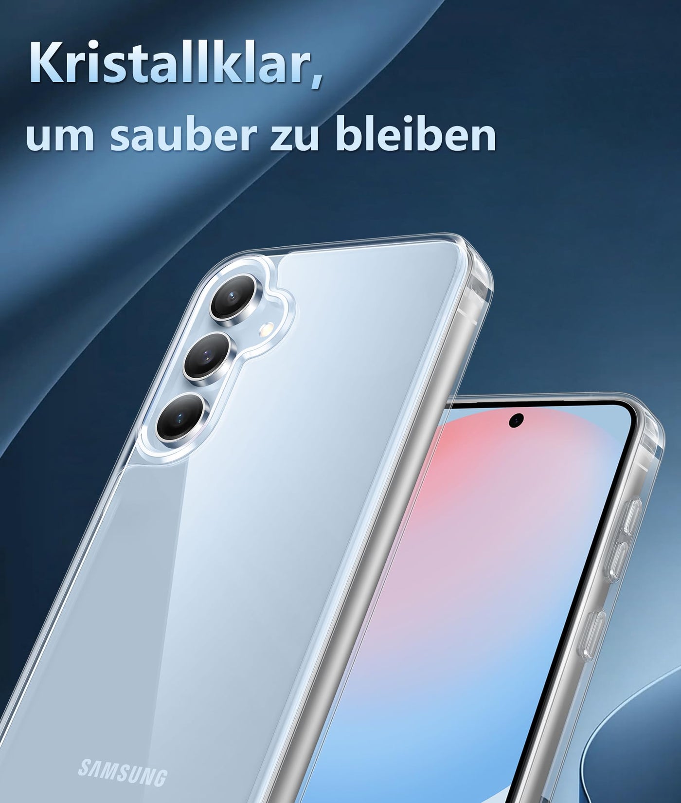 FNTCASE für Samsung Galaxy S24-FE Hülle: Militärischen Grad Fallschutz Anti Vergilbung Schlankes Hülle - Robuste langlebiqe Stoßfeste Schützende Transparente Handyhülle - 6,7 Zoll (Klar)