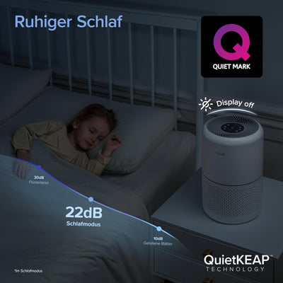 LEVOIT Luftreiniger Allergiker mit HEPA gegen 99,97 Prozent Schimmel Staub Pollen Tierhaare, Luftqualitäts-Feedback und Auto-Modus, CADR 240m³/h für Raucherzimmer, Air Purifier 22dB Schlafmodus Timer