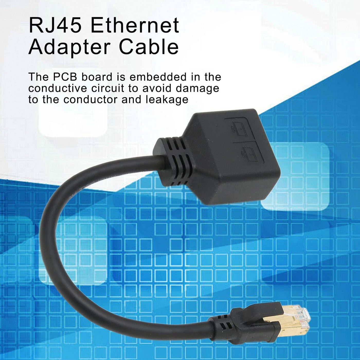 VBESTLIFE RJ45-Ethernet-Splitter, 1 Stecker auf 2 Weibliche Ports LAN-Ethernet-Splitter-Adapter für Alle Netzwerke Geeignet, Geeignet für Super Cat5, Cat5e, Cat6, Cat7